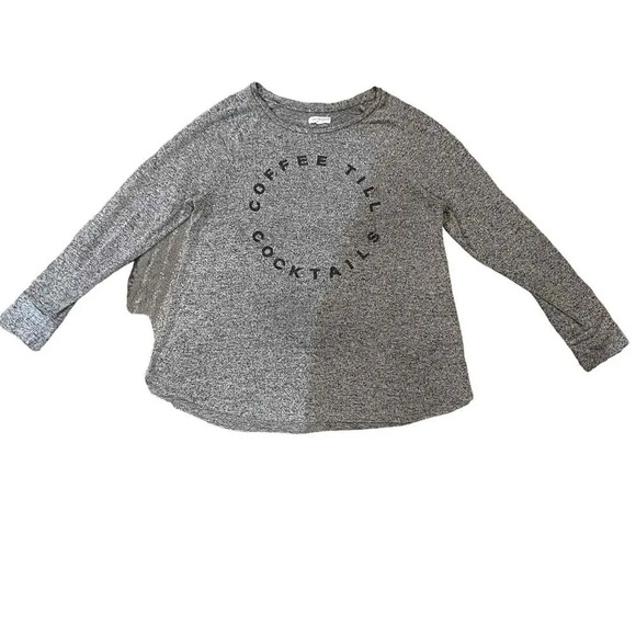 Grayson Threads Women's "Coffee Until Cocktails" Long Sleeve Crew Neck‎ Size XXL - Picture 1 of 5